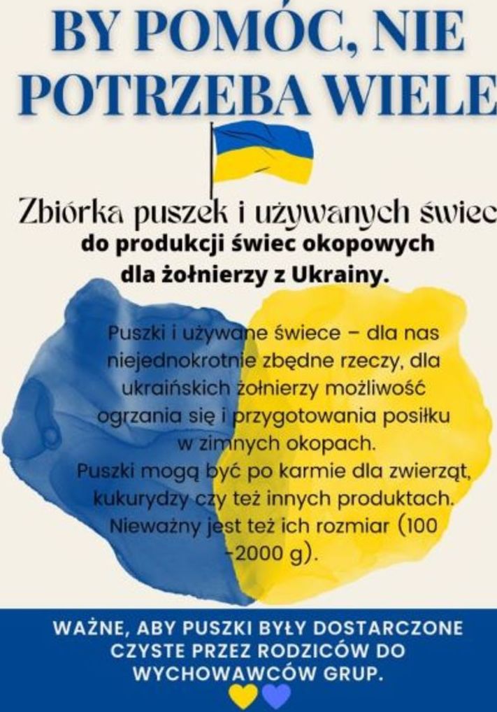 Plakat zbiórka puszek i świec pomoc Ukrainie.jpg
